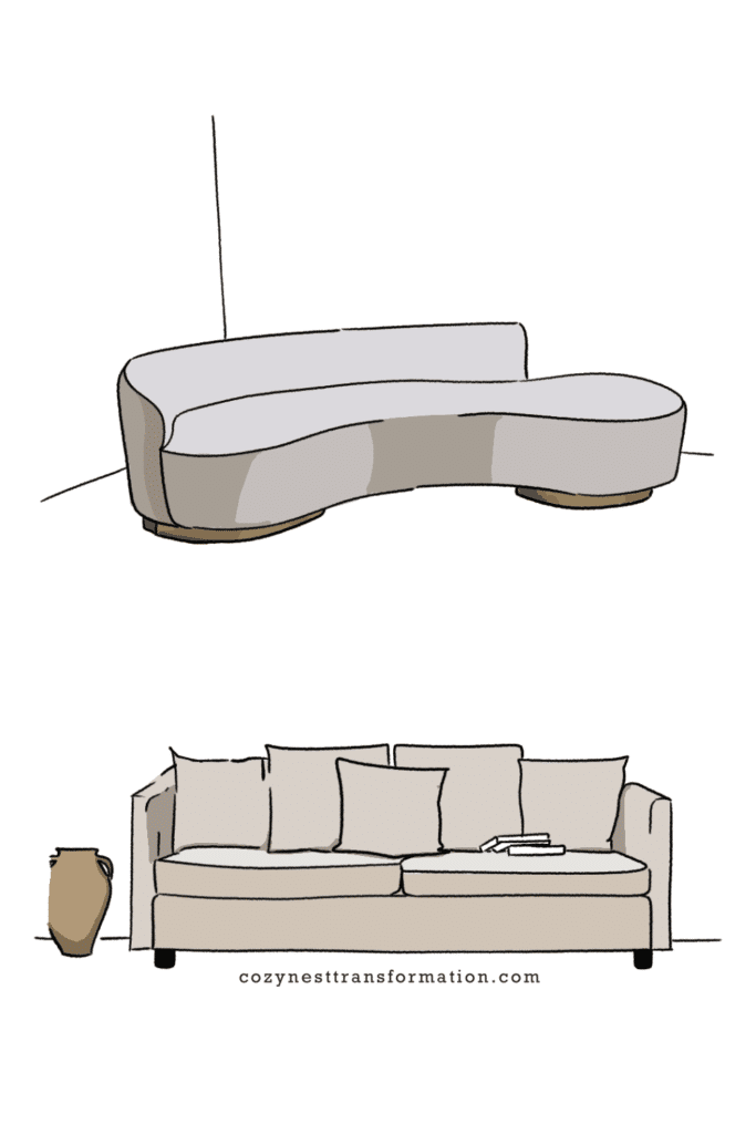 Make small couches and sofas look bigger