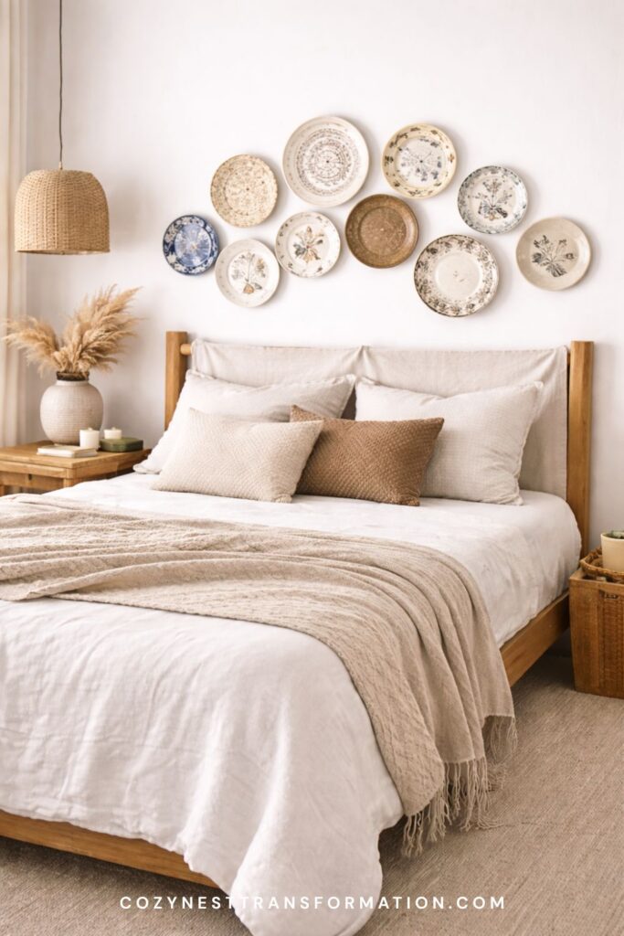 Plate Display Headboard ideas