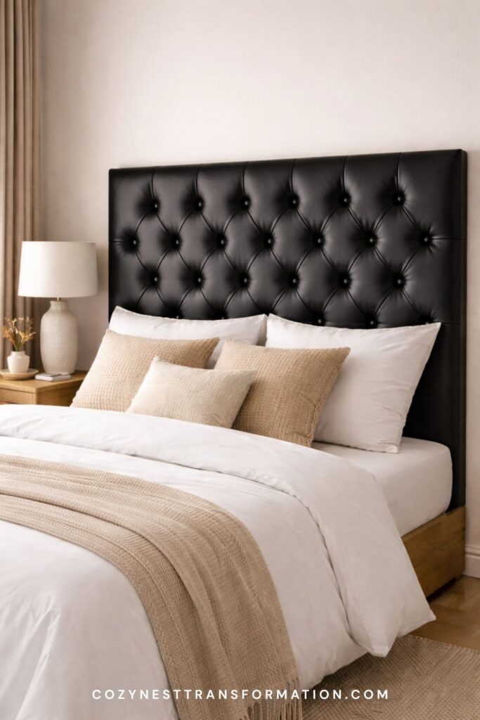 Tufted Leather DIY Headboard ideas