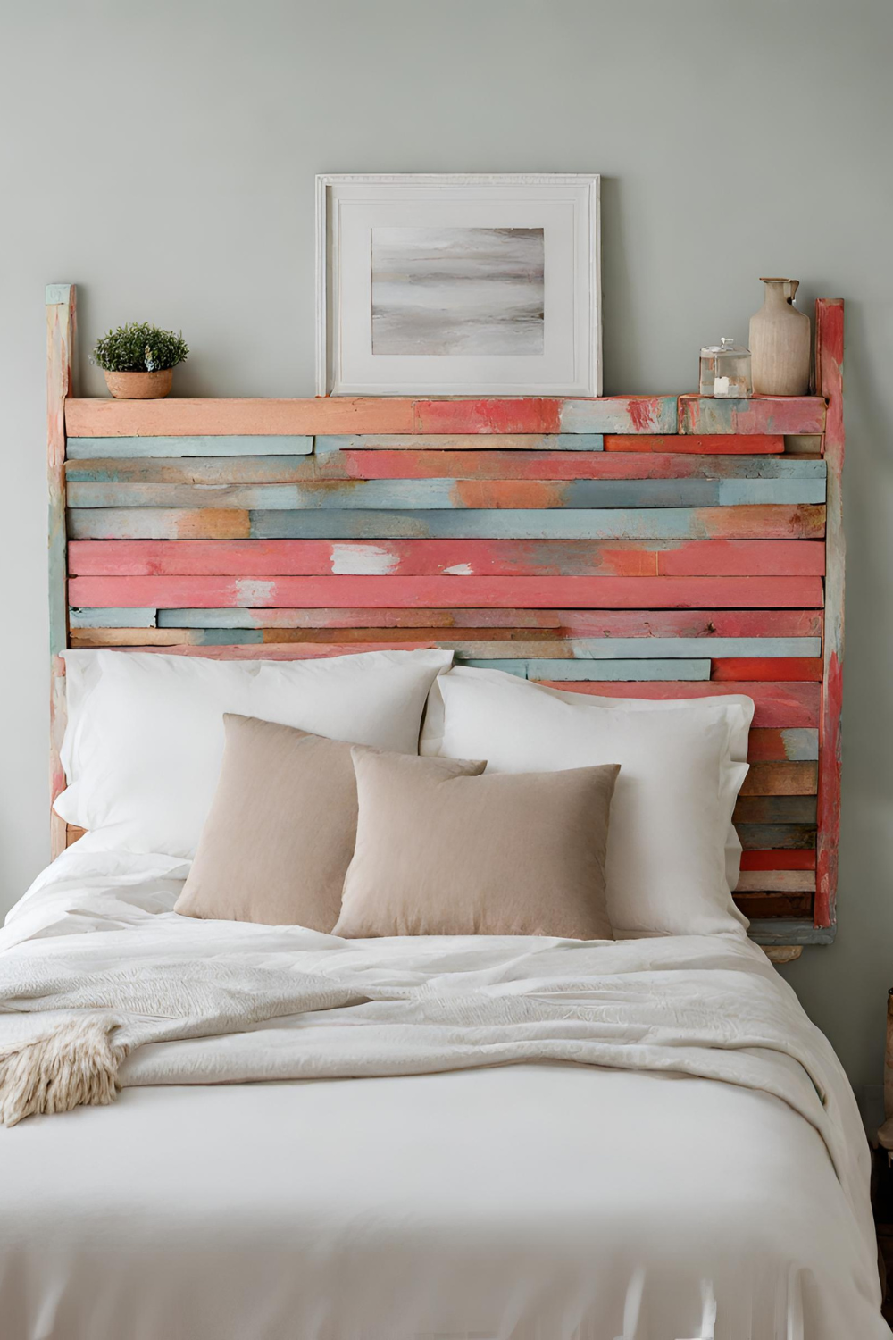 headboard 10 Painted Wood DIY Headboard