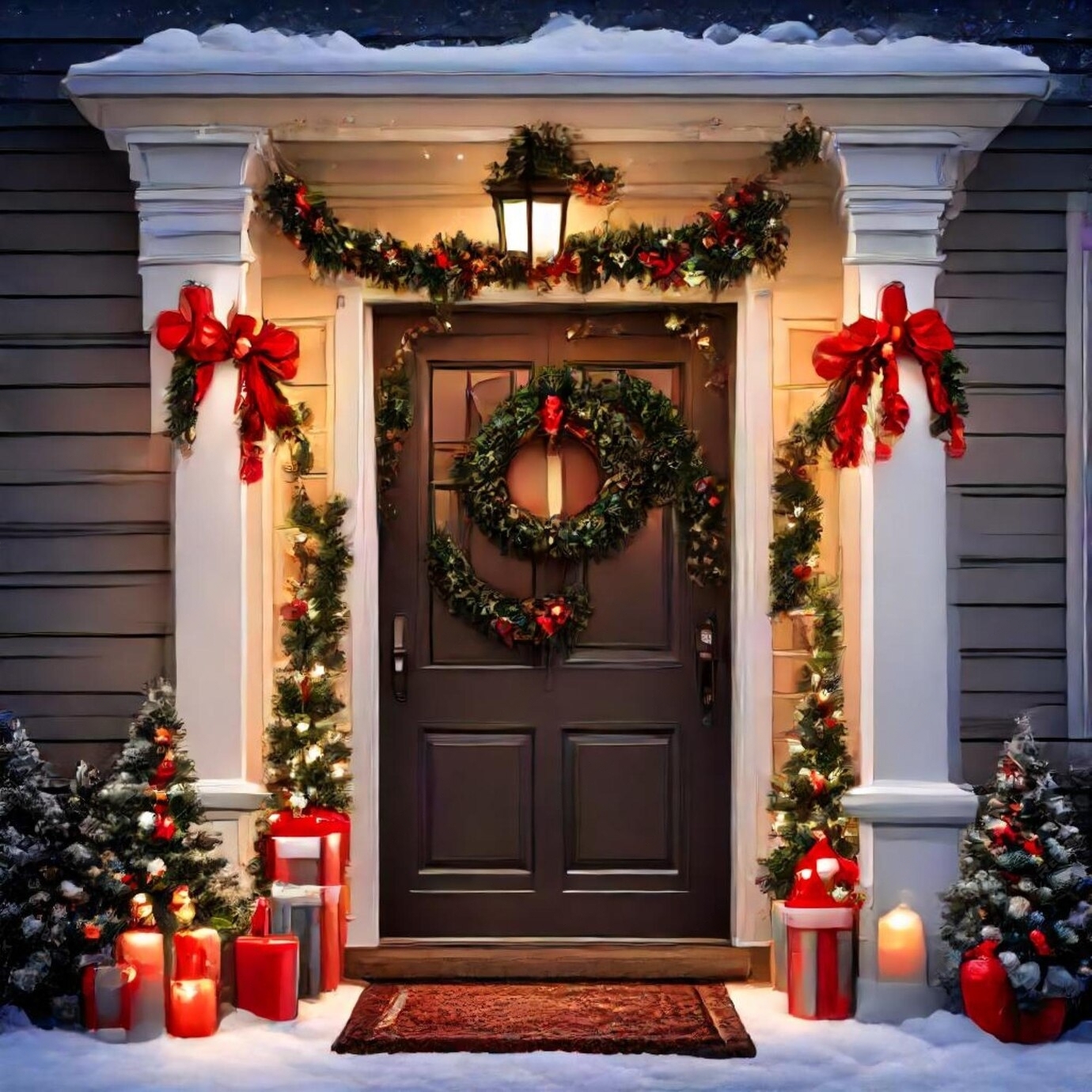 25 Festive Front Porch Christmas Decor Ideas for a Magical Holiday Welcome