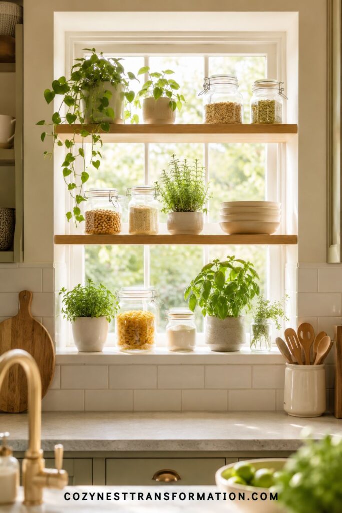 Kitchen shelf styling ideas