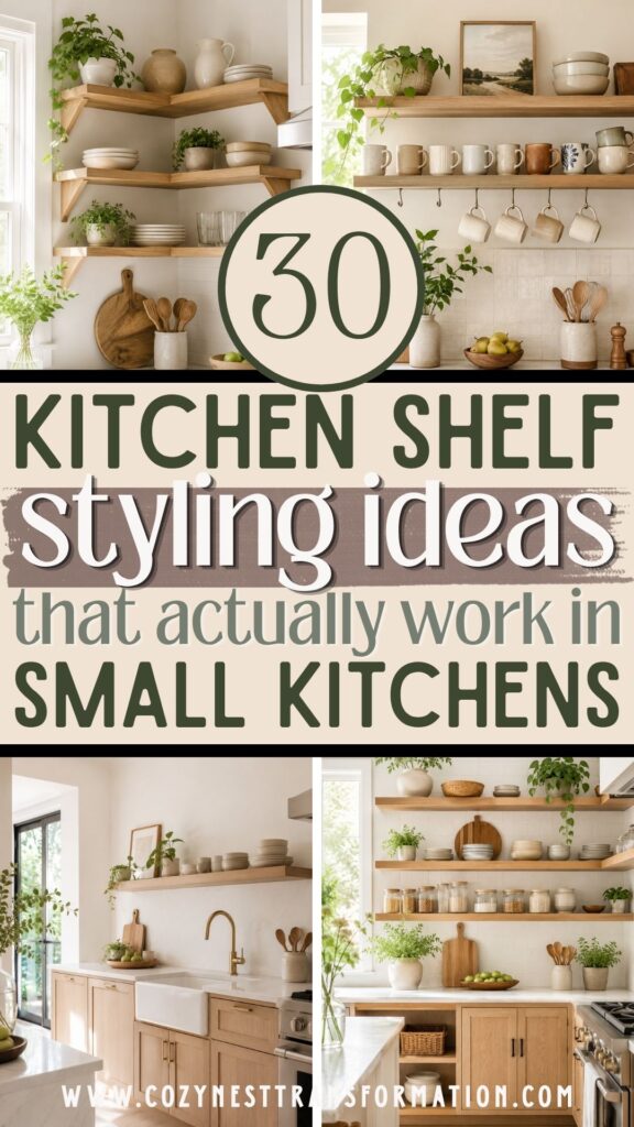 Kitchen shelf styling ideas