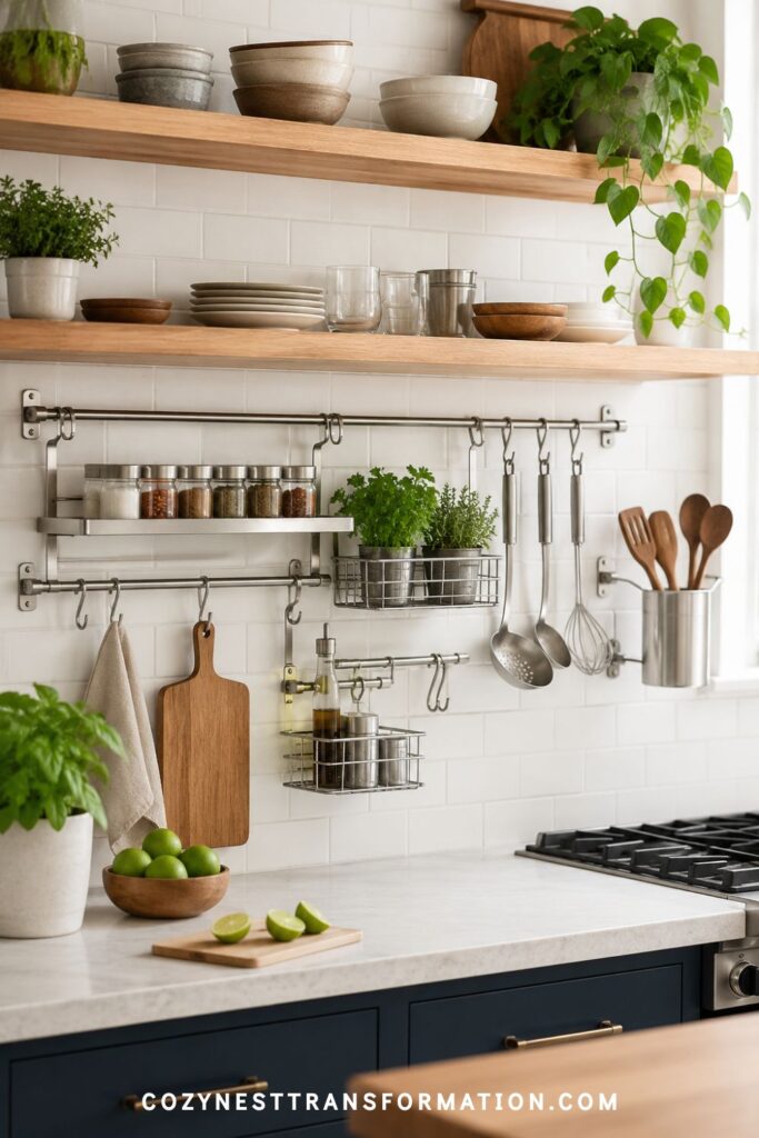 Kitchen shelf styling ideas pinterest