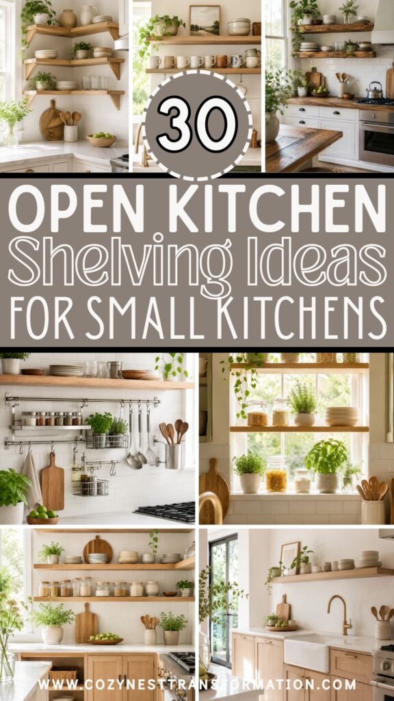 open kitchen shelving ideas