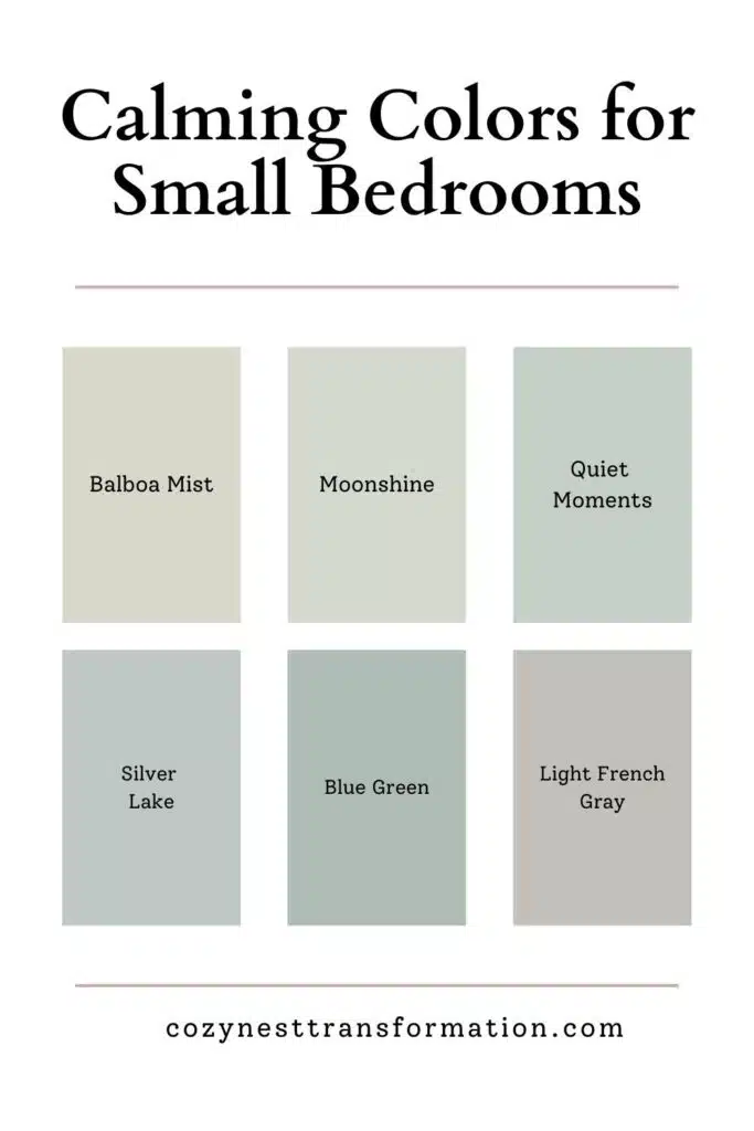 Calming colours for small bedroom