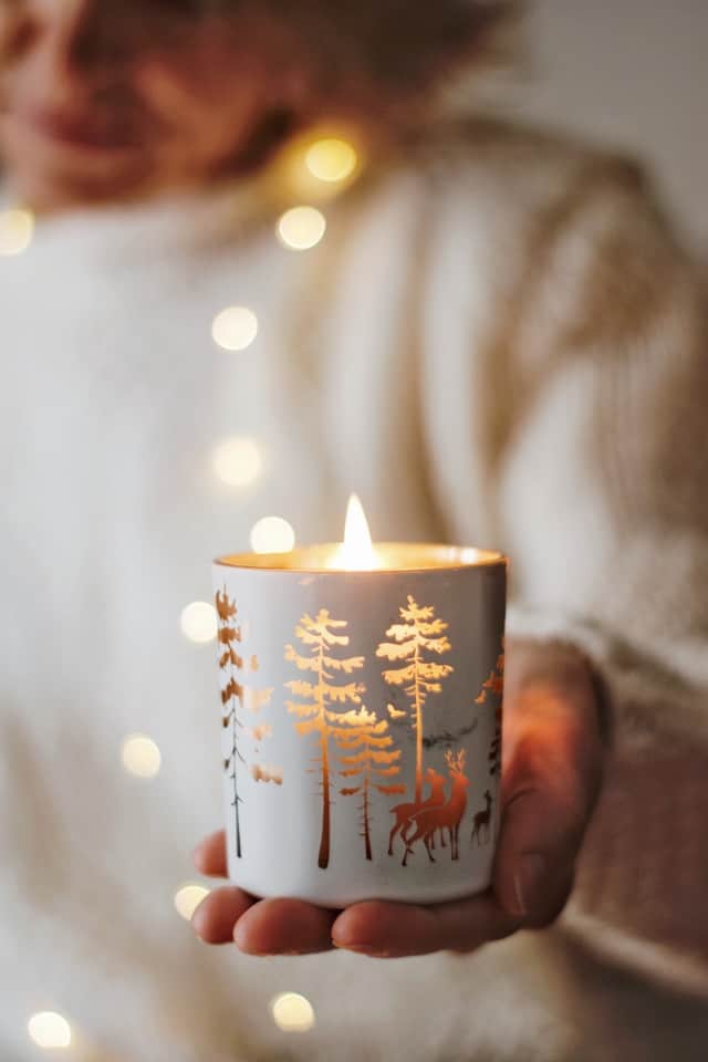 White Christmas Decor Ideas White Candle Holder