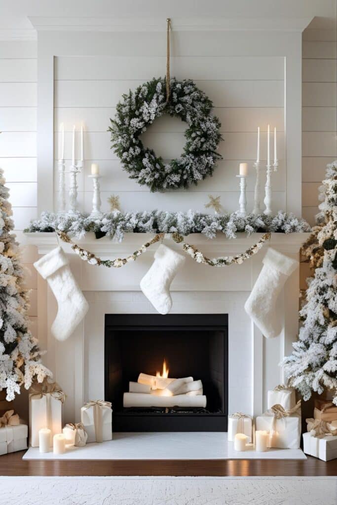 White Christmas Garland