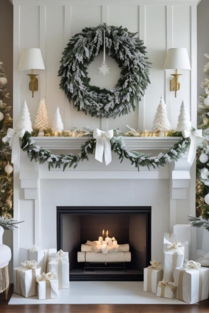 White Mantel Garland
