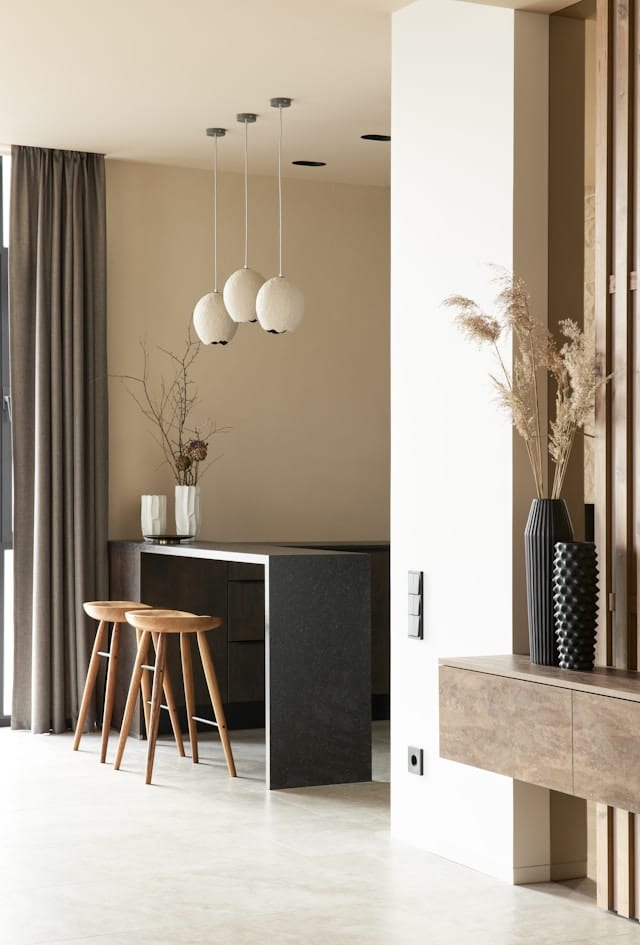 Kitchen and living room open concept