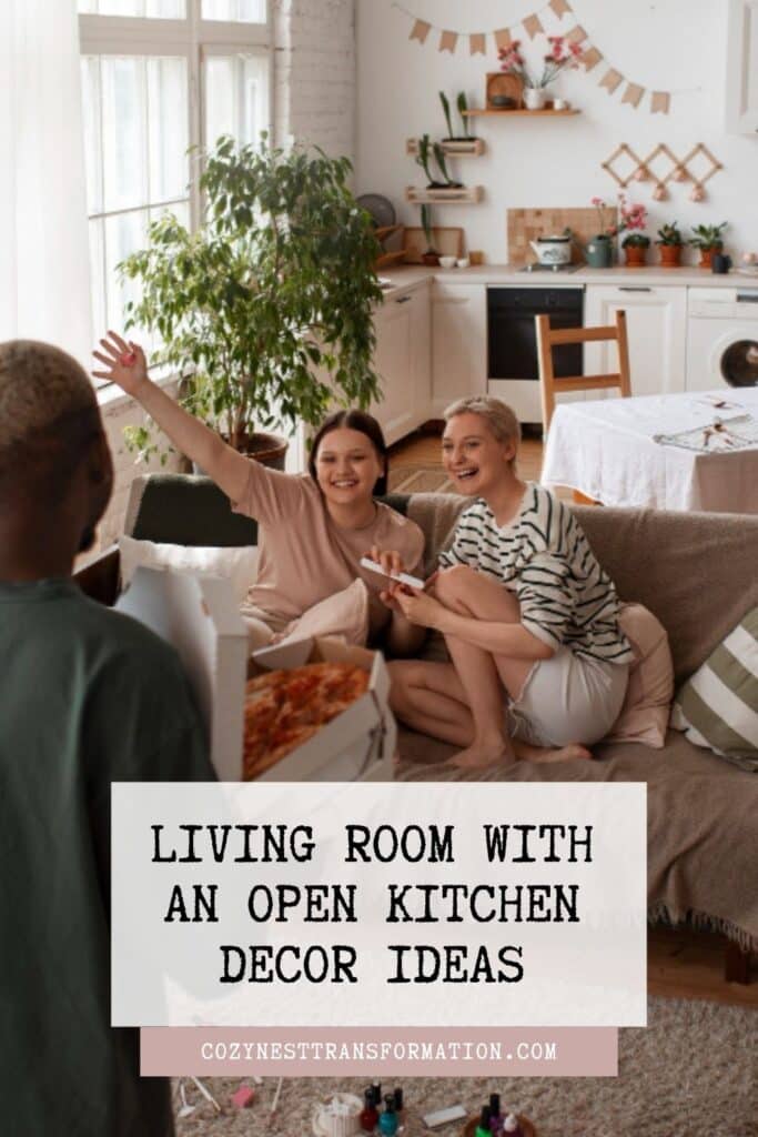 Style Living Room with an Open Kitchen