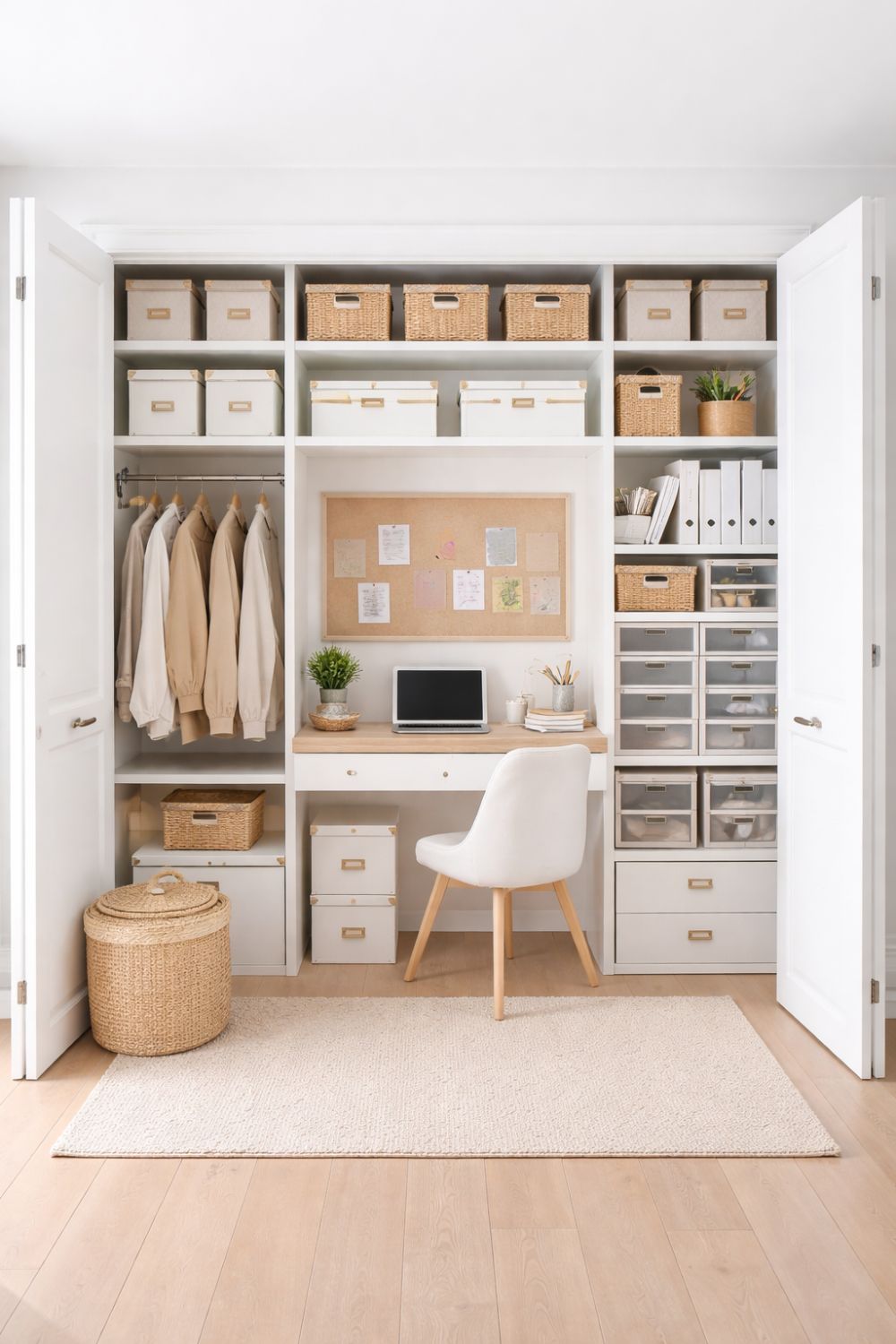 17 Best Office Closet Storage Ideas to Maximize Small workspace