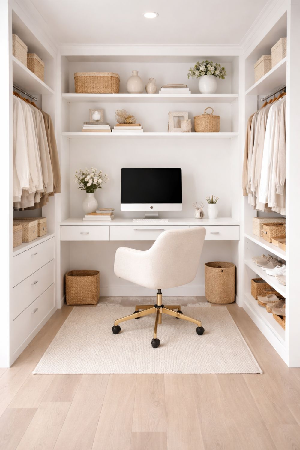 21 walk-in closet office ideas for Small Apartments That Save Space