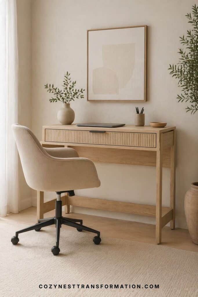 minimalist desk setup
