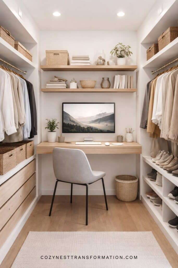 walk-in closet office ideas