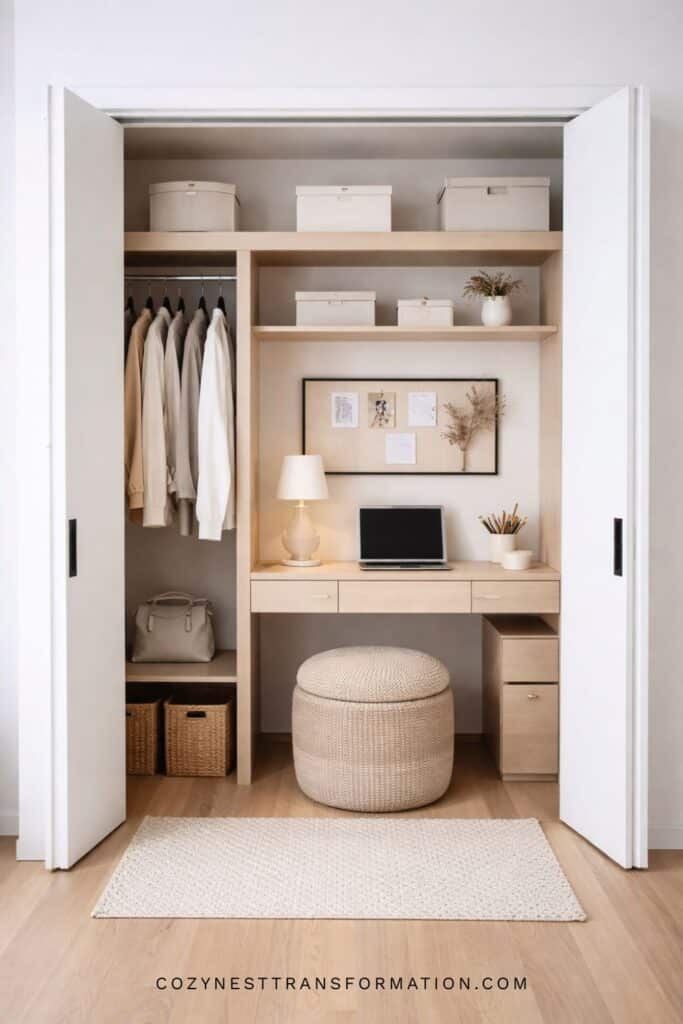 walk-in closet office setups