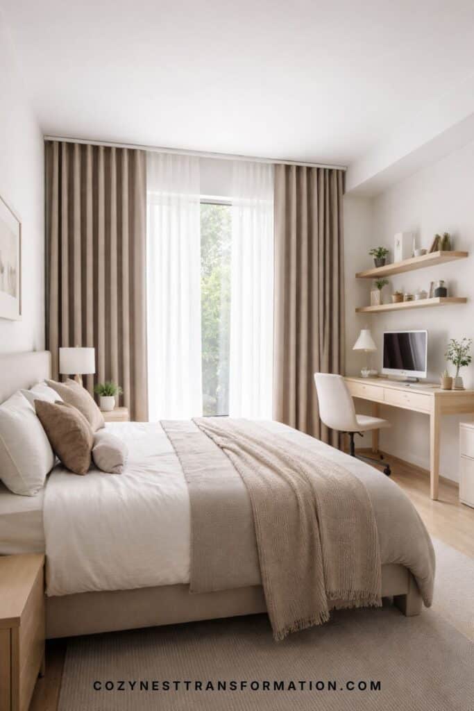 bedroom office combo for remote work