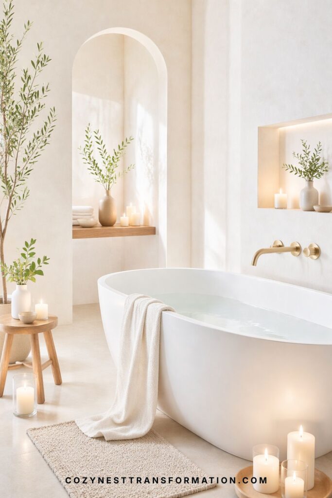 how to create a spa bathroom at home