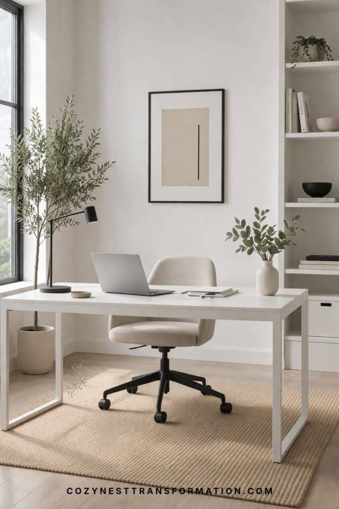 minimalist bedroom office combo ideas