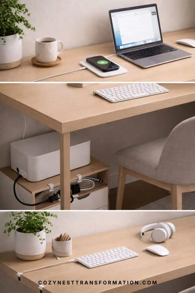 minimalist home office bedroom
