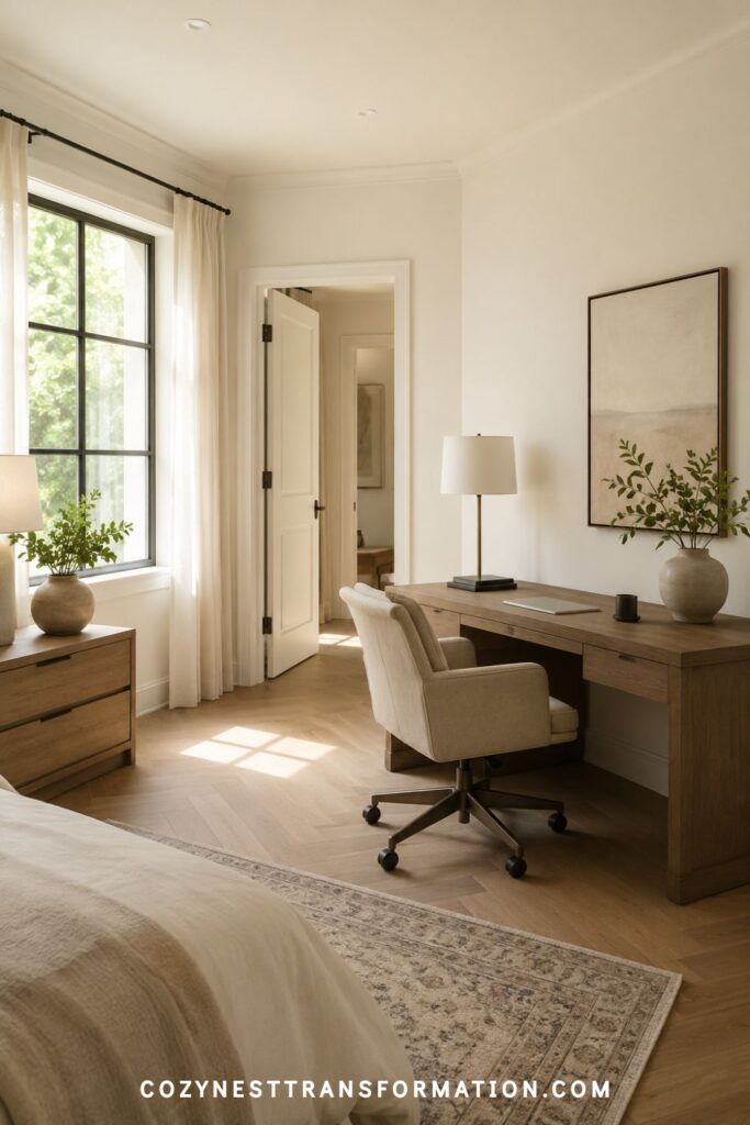 Bedroom with desk ideas for small rooms