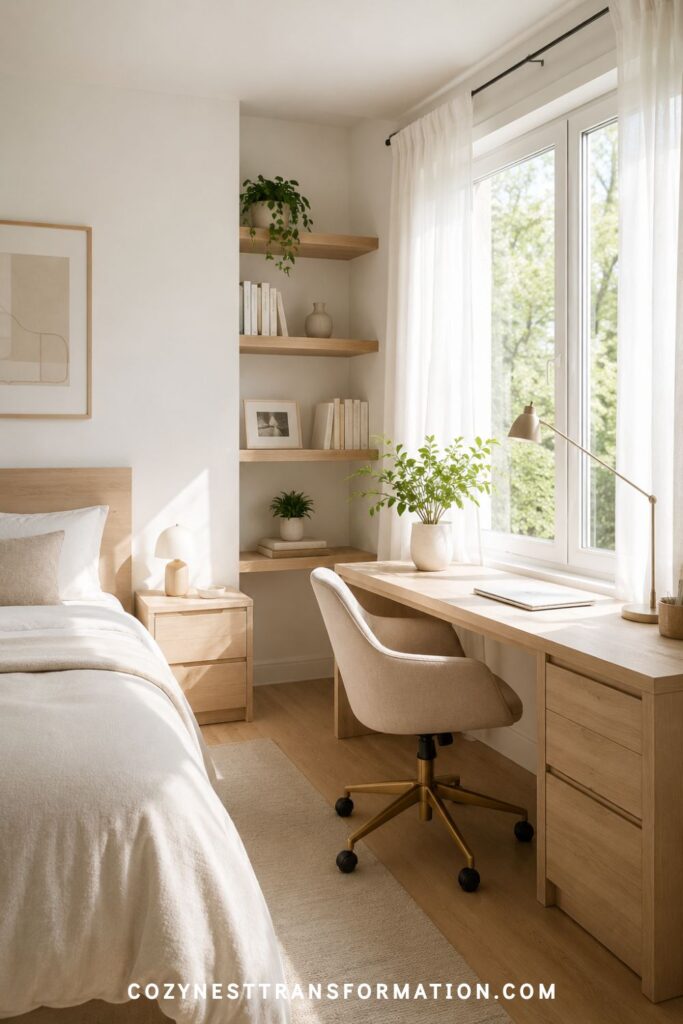 bedroom with desk
