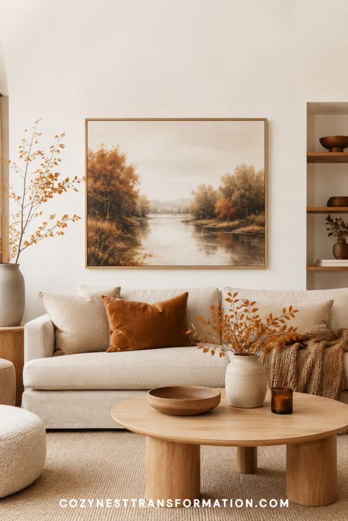 earthy fall living room ideas
