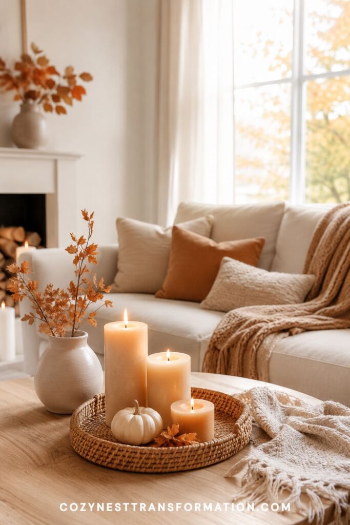 fall inspired living room