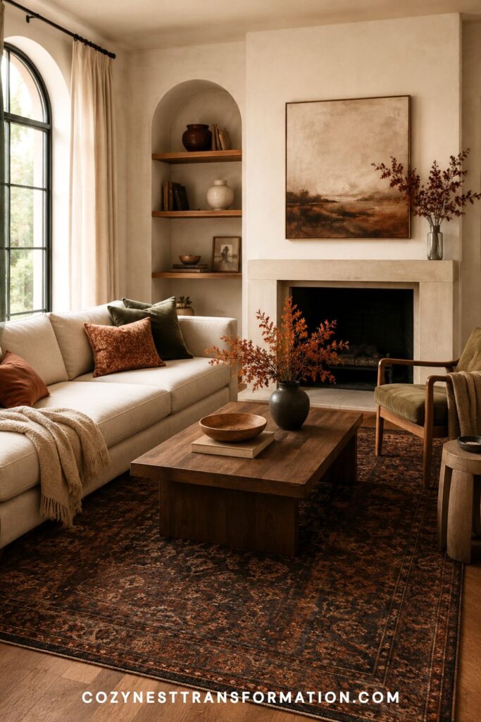 fall small living room decor