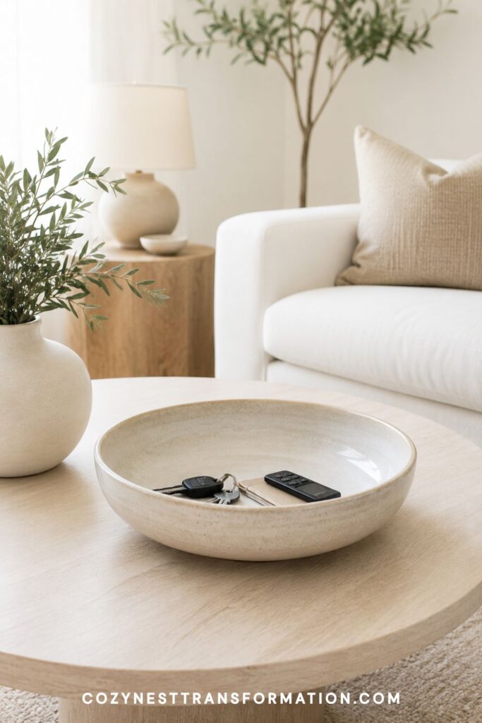 how to style a round coffee table