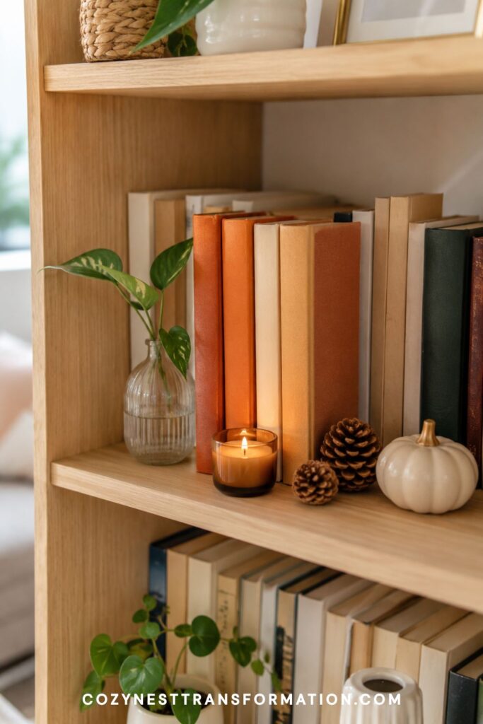 minimal fall living room decor