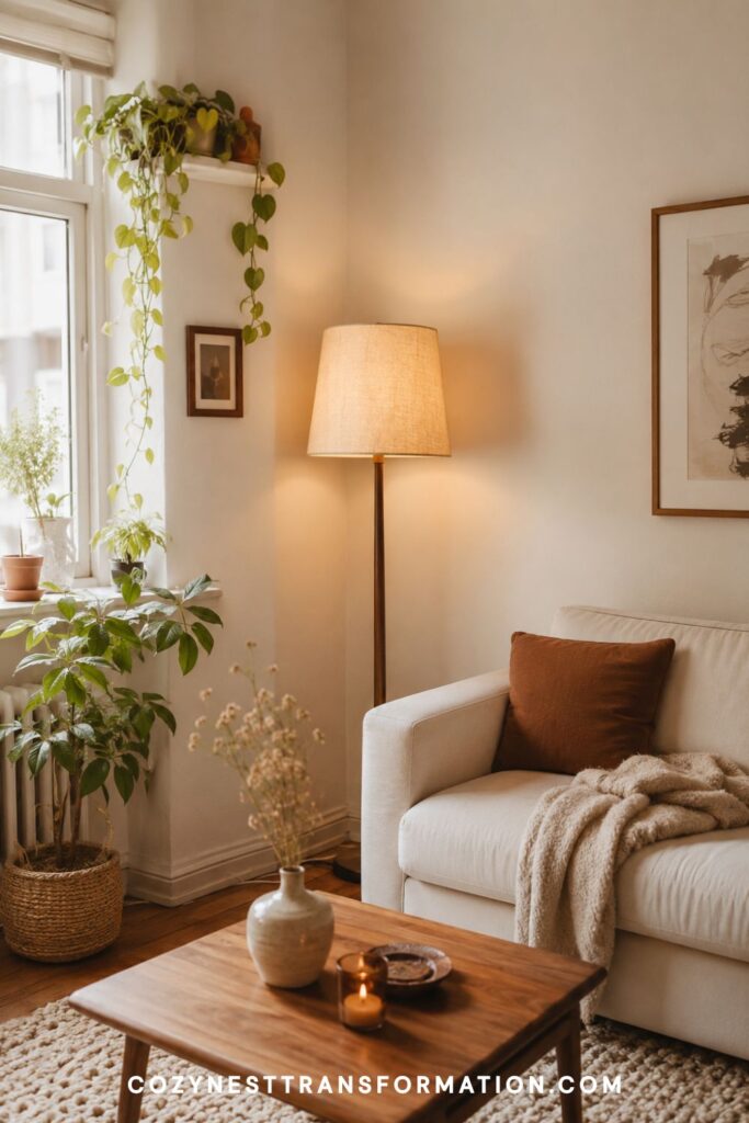modern cozy fall living room