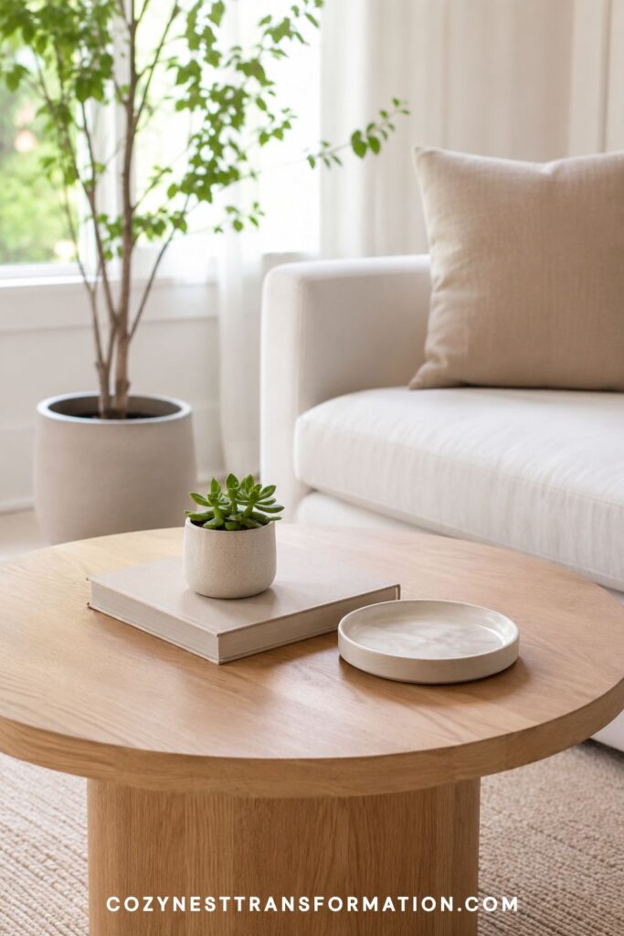 modern round coffee table decor