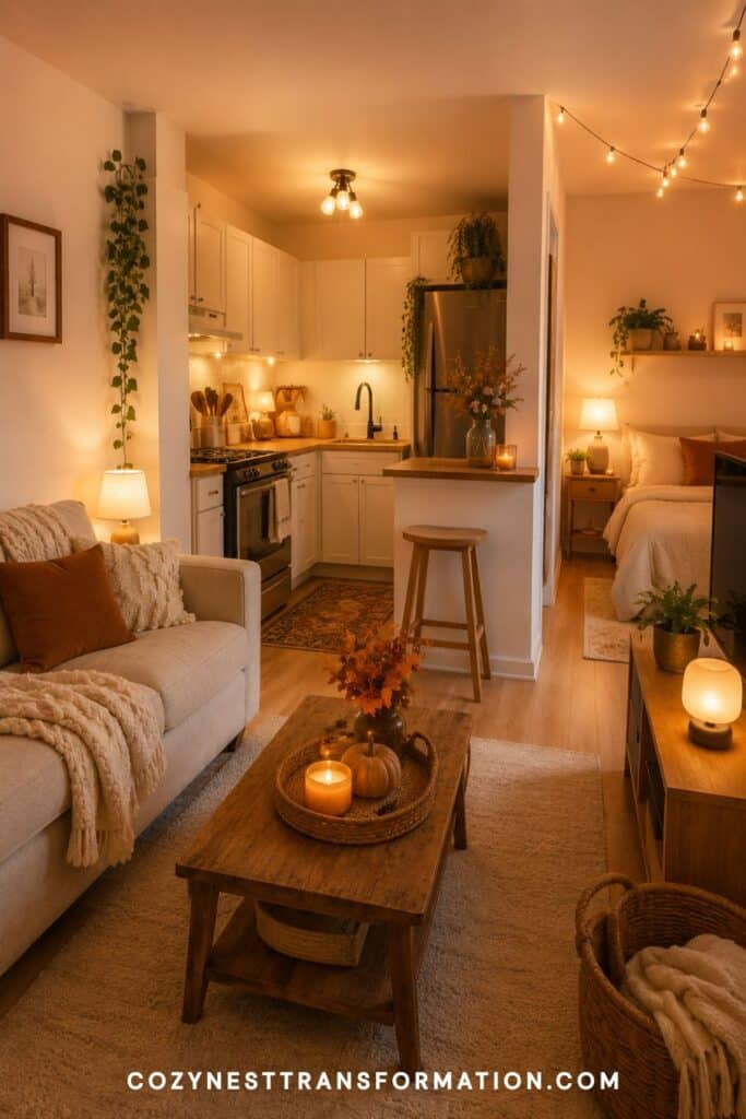 neutral fall apartment decor