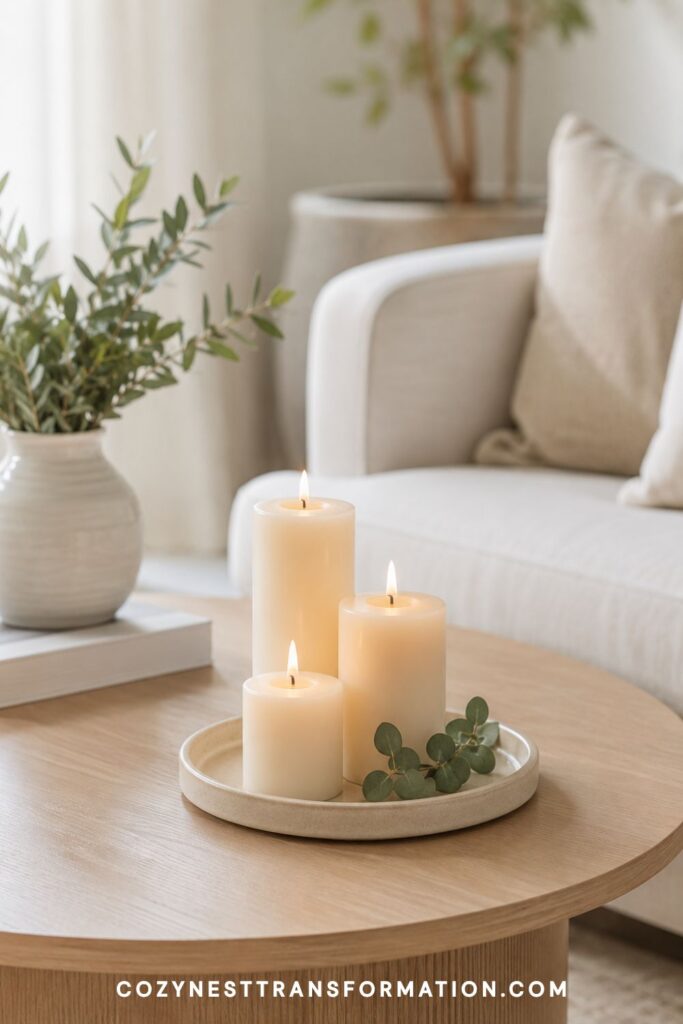 round coffee table centerpiece ideas