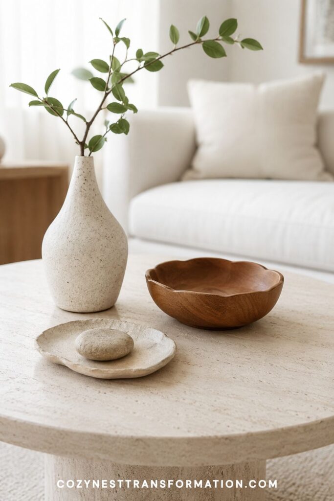 round coffee table decor