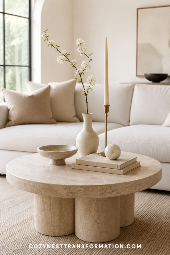 round coffee table styling