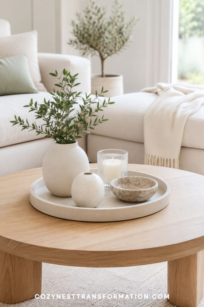round coffee table styling ideas