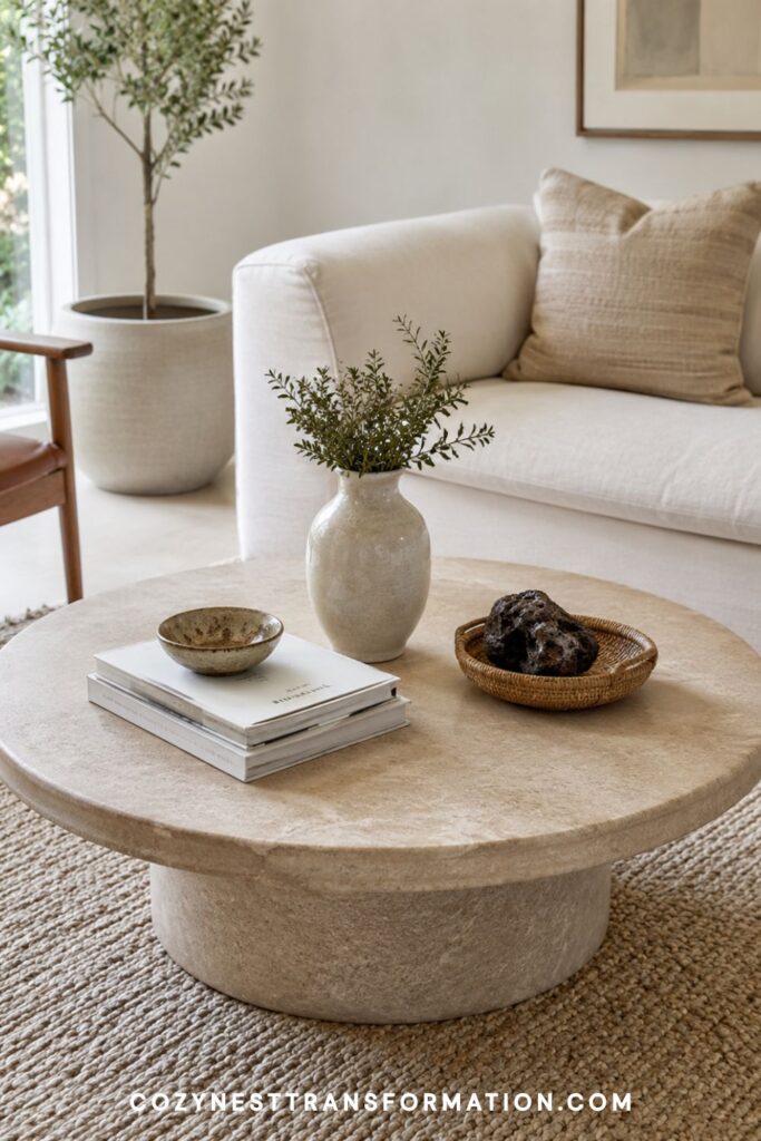 round coffee table tray decor ideas