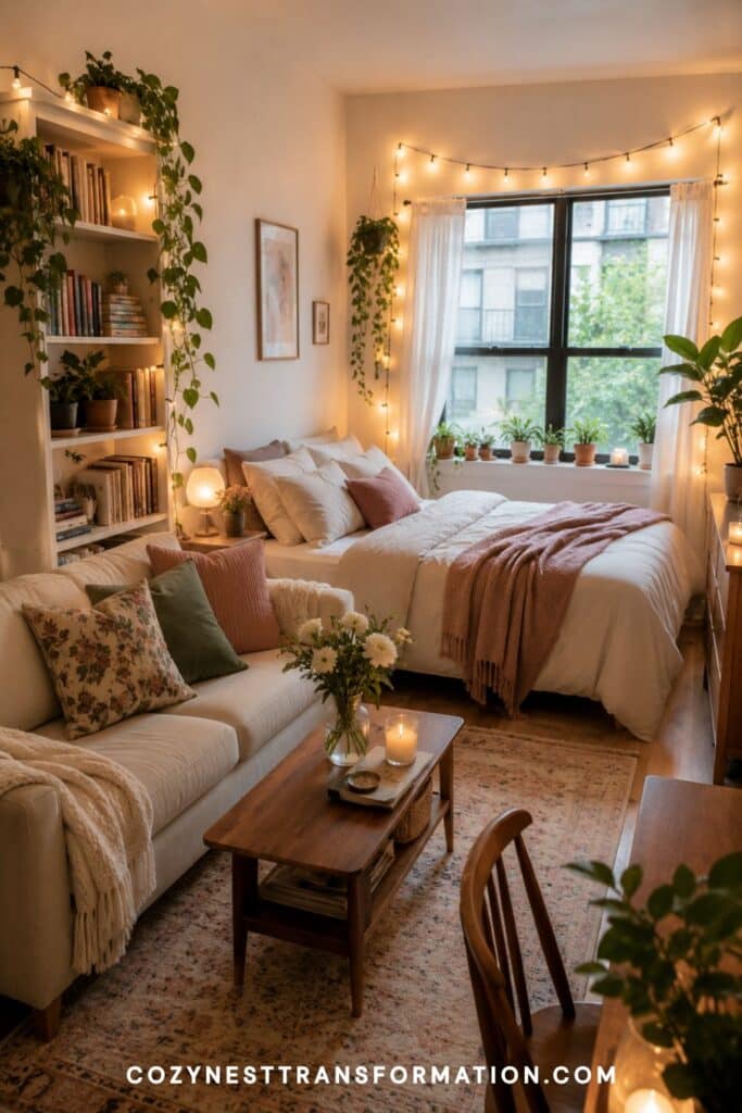 small cozy apartment fall aesthetic