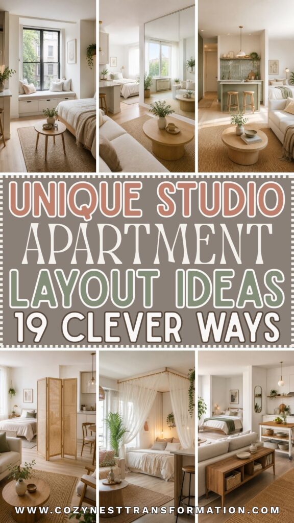 unique studio apartment layout ideas