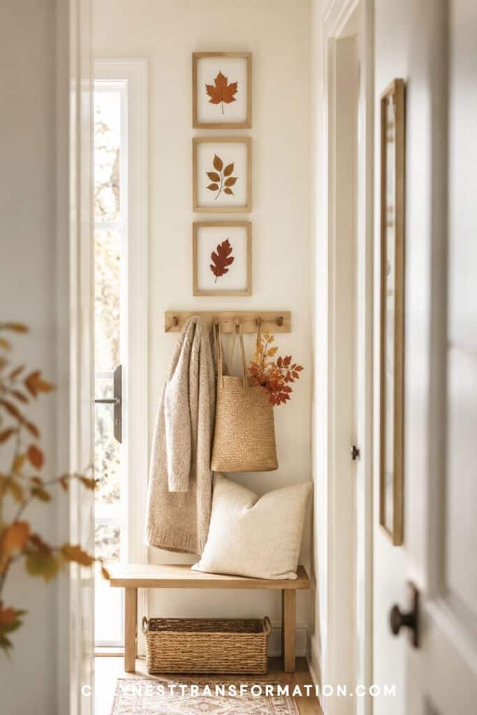 fall entryway table decor ideas