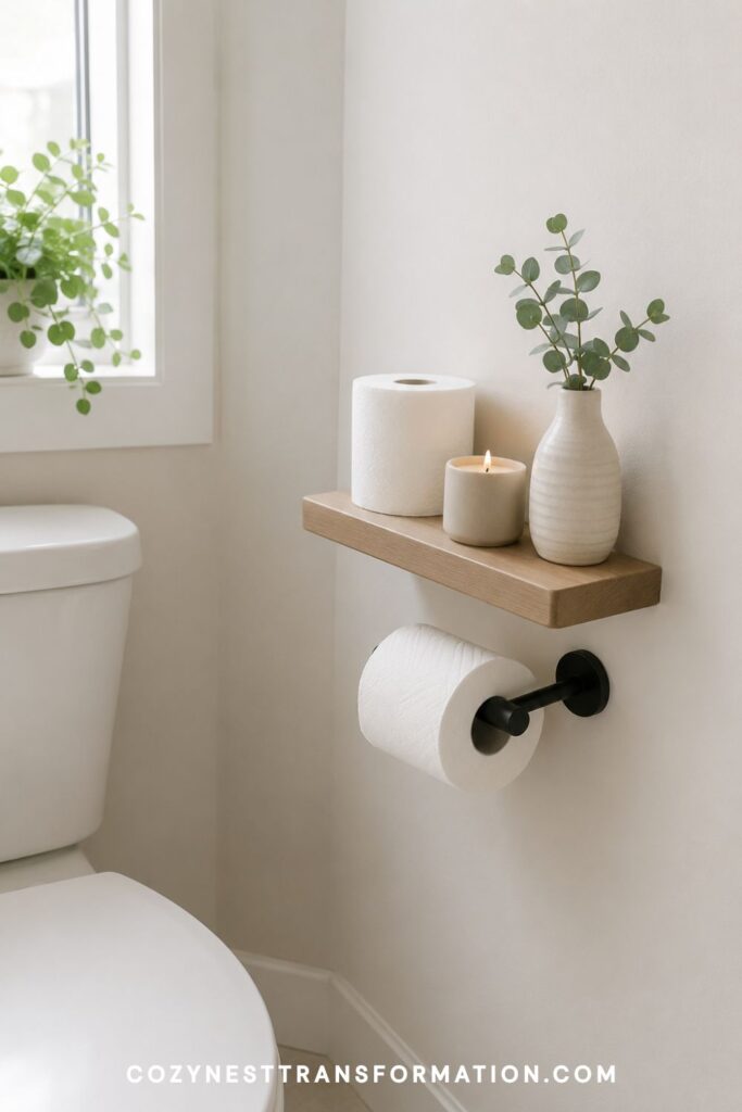 bathroom wall shelf ideas Bathroom shelf decorating ideas