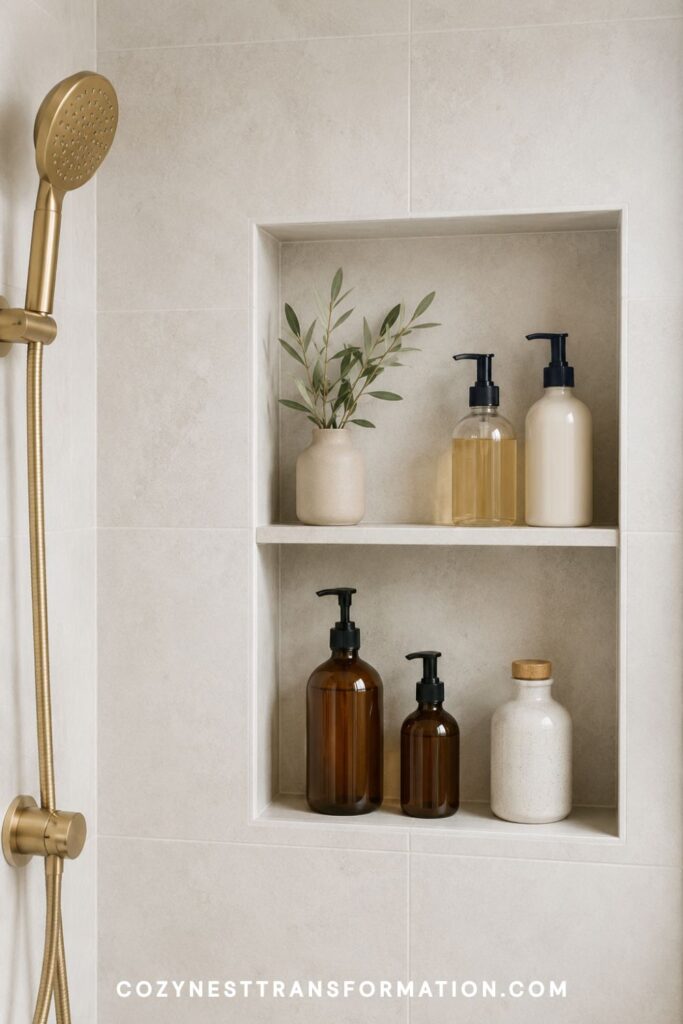 bathroom wall shelf ideas Black bathroom wall shelves