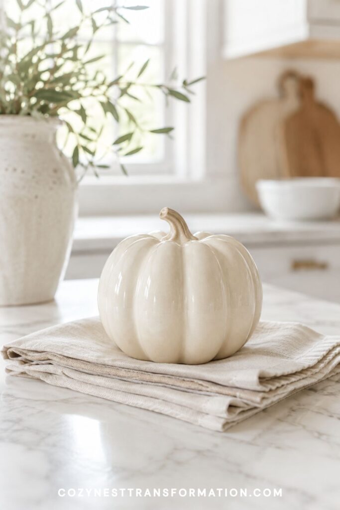 Ceramic pumpkin decor