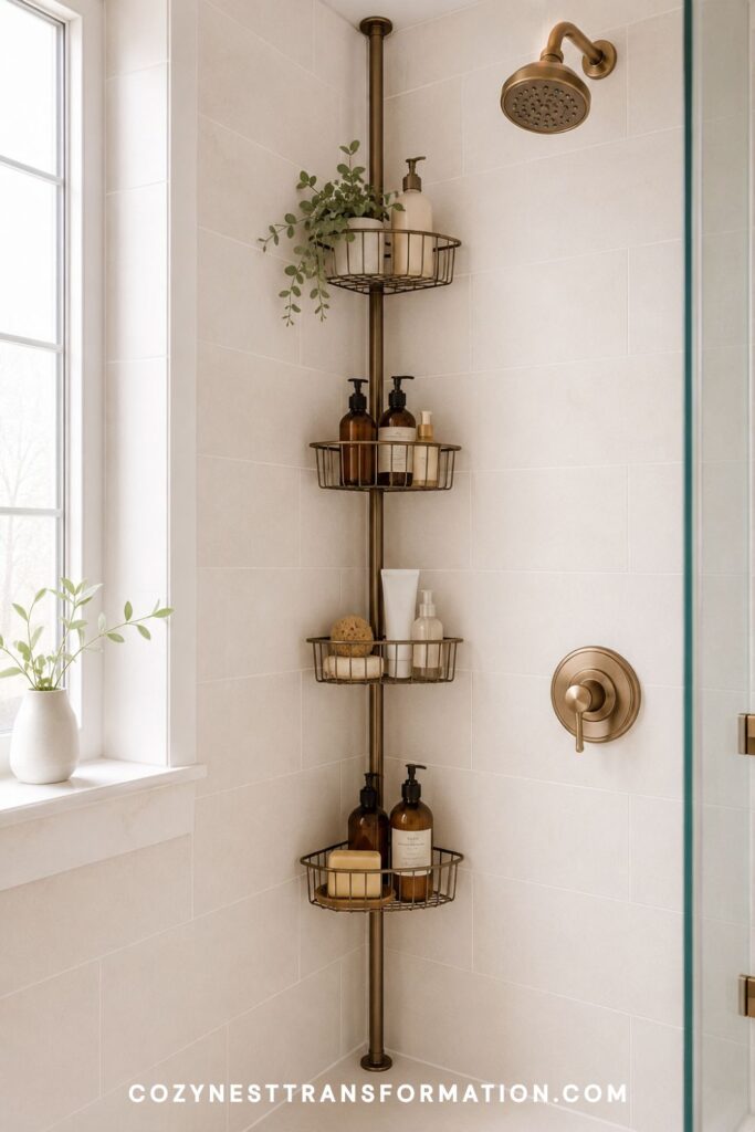 bathroom wall shelf ideas Corner bathroom shelf ideas
