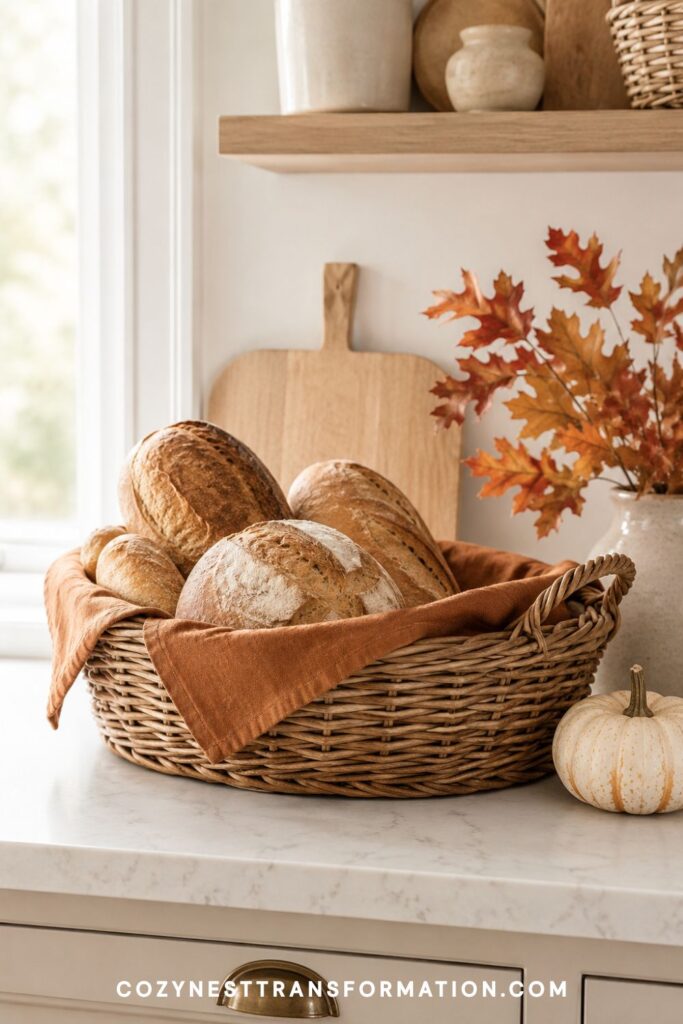 Fall kitchen countertop decor