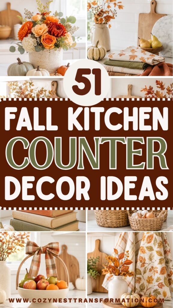 Fall kitchen countertop decor ideas