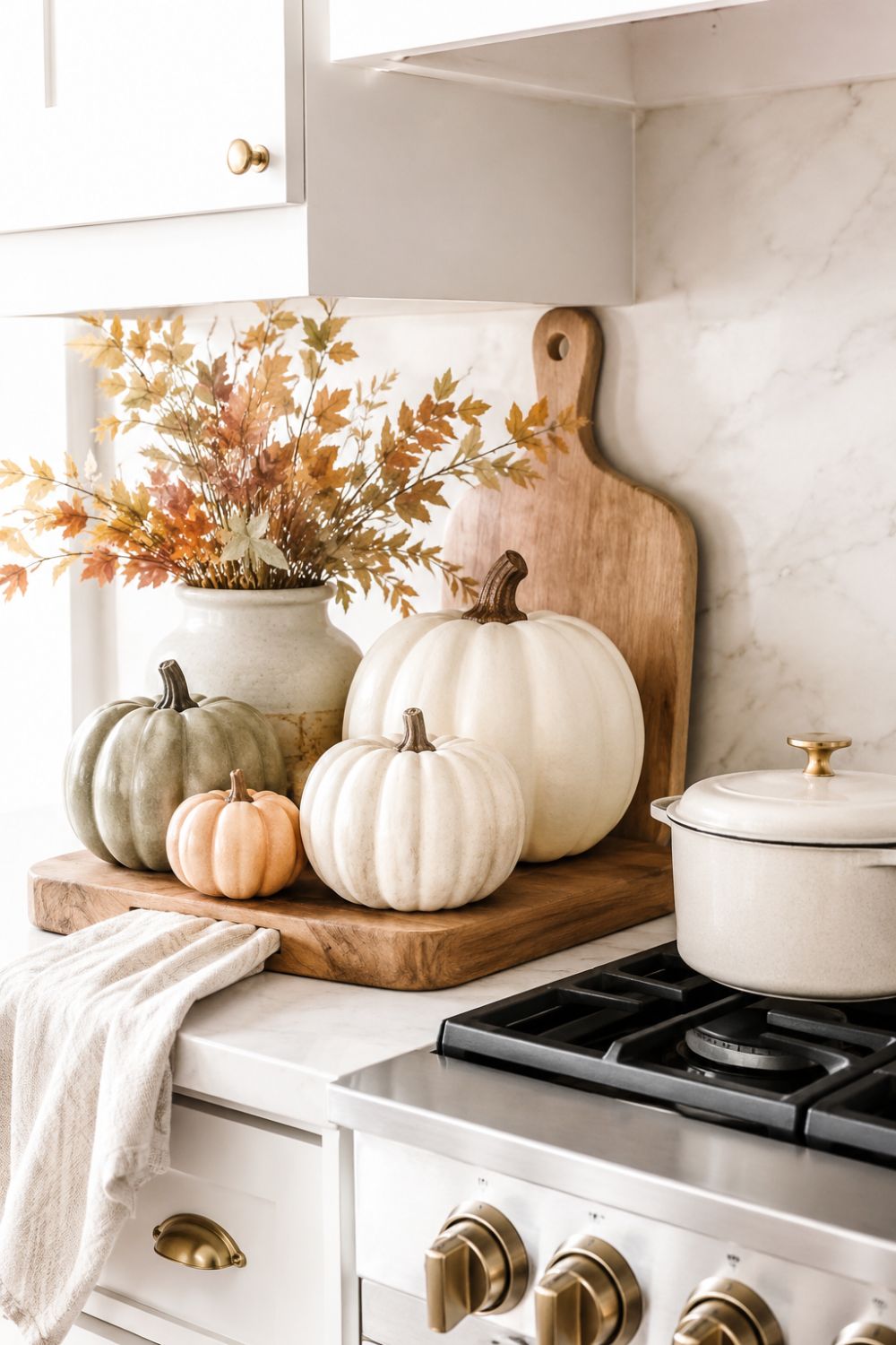 Fall kitchen countertop decor ideas
