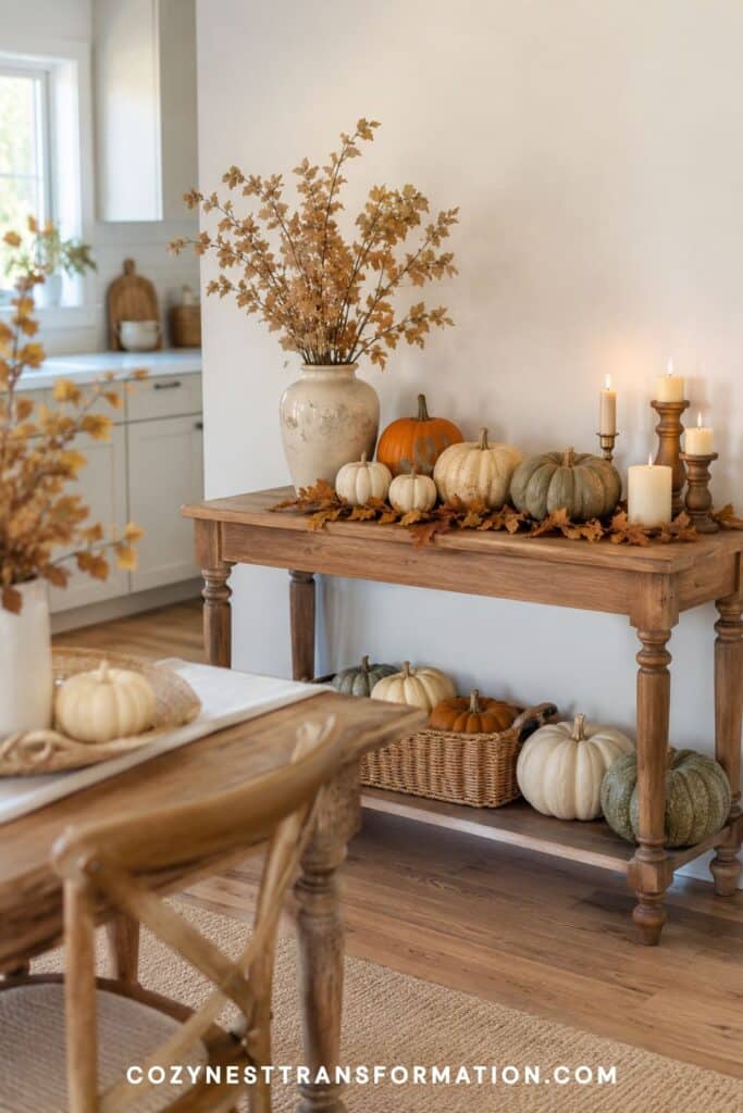 Fall kitchen table decorating ideas